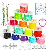 Amazon.com: PP OPOUNT Lanyard String Kit, 20 Rolls Boondoggle